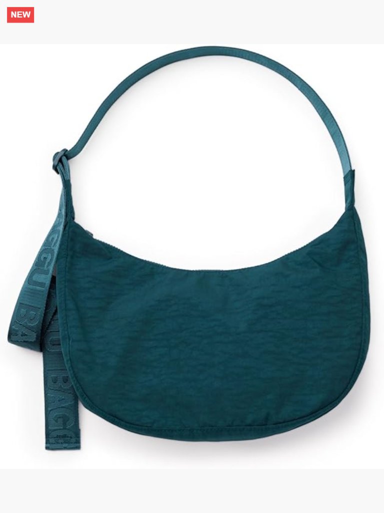 Medium Crescent Hobo Shoulder Bag Nylon Crossbody